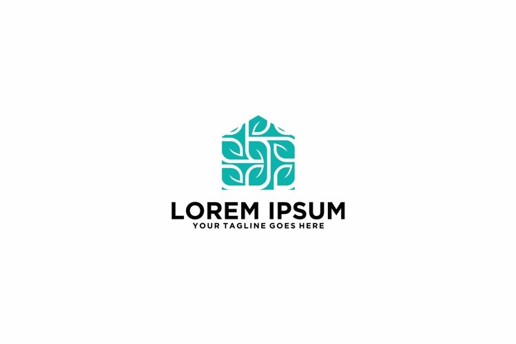 Green house leaves logo design