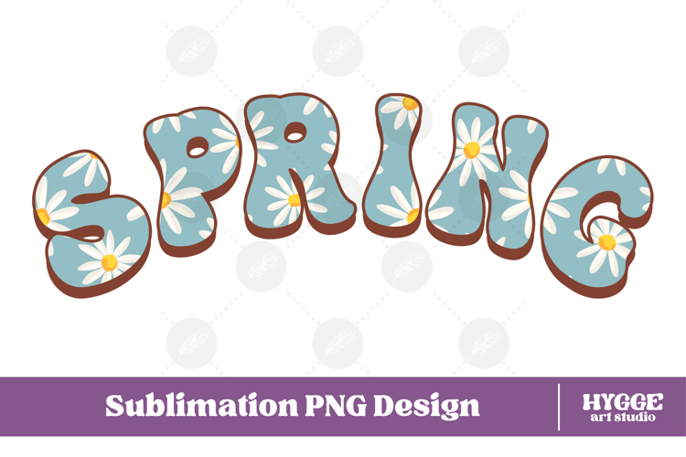 Floral Spring Png Retro Flowers Sublimation Daisy Daisies