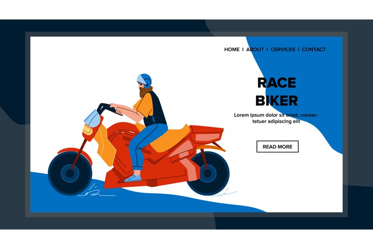 race biker vector example image 1