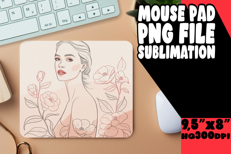 BLISSFUL DESK PAD ARTISTIC PNG, Beauty Woman