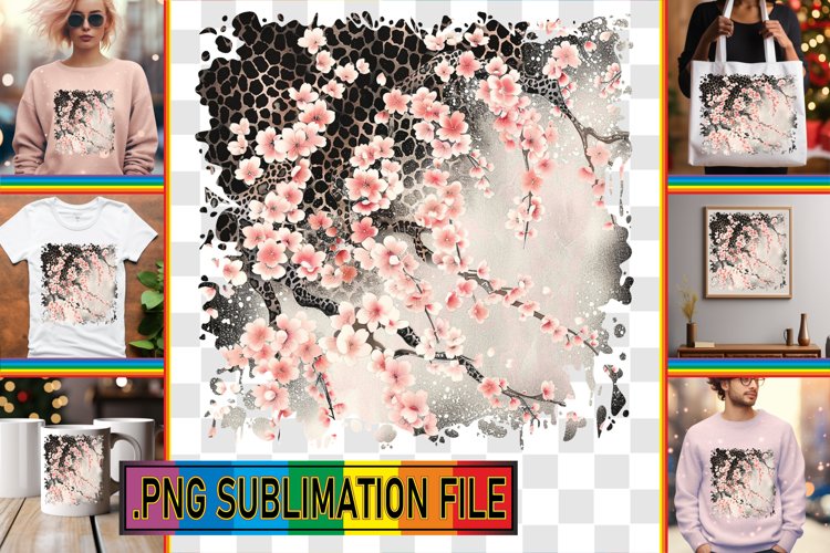 Vibrant Glitter   Sublimation Floral Fusion PNG