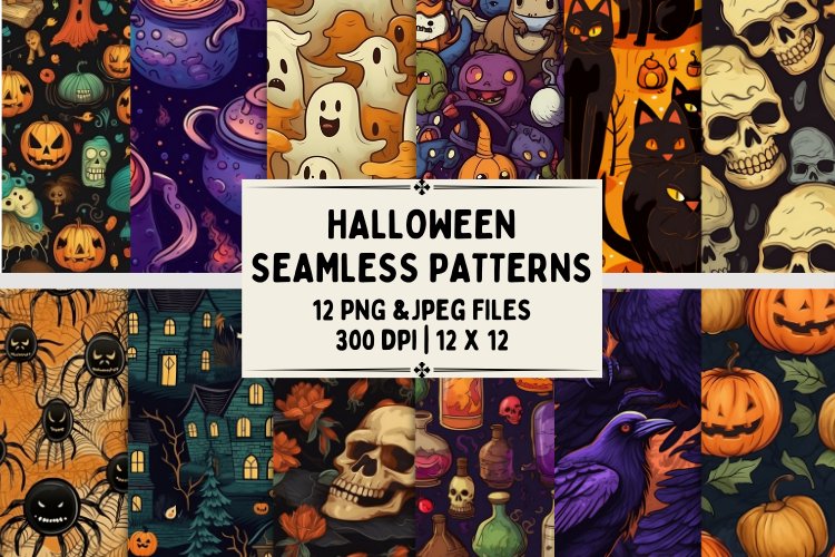 Halloween Seamless Pattern Image 13