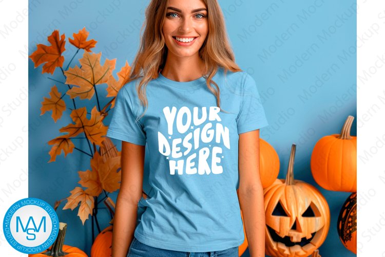 White Tshirt Mockup Image 21