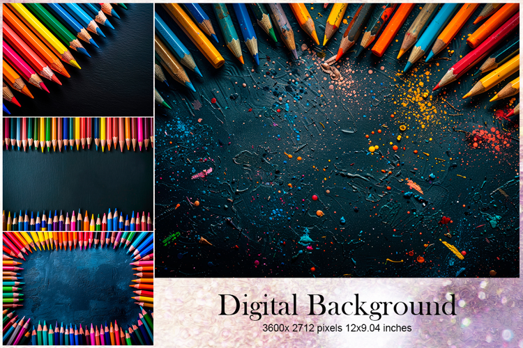 Colored Pencils Background Teacher School Blank Wallpaper