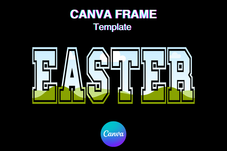 BUNNY Canva Frame Easter Bunny Varsity Shirt Add Photo