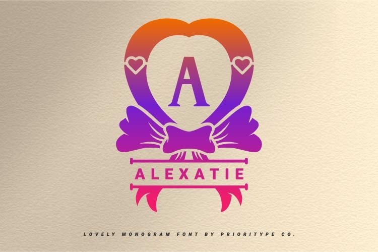 Alexatie - Lovely Monogram Font example image 1
