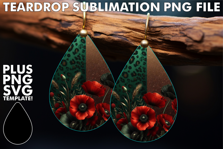 Joyful TEARDROP Earrings Art, Leopard Prints