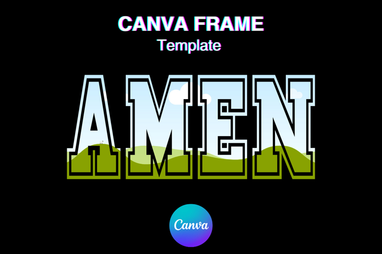 Amen Canva Frame Easter Varsity Shirt Design Add Photo