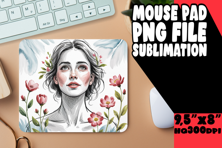 COZY MOUSE MAT CREATIVE SUBLIMATION, Beauty Woman