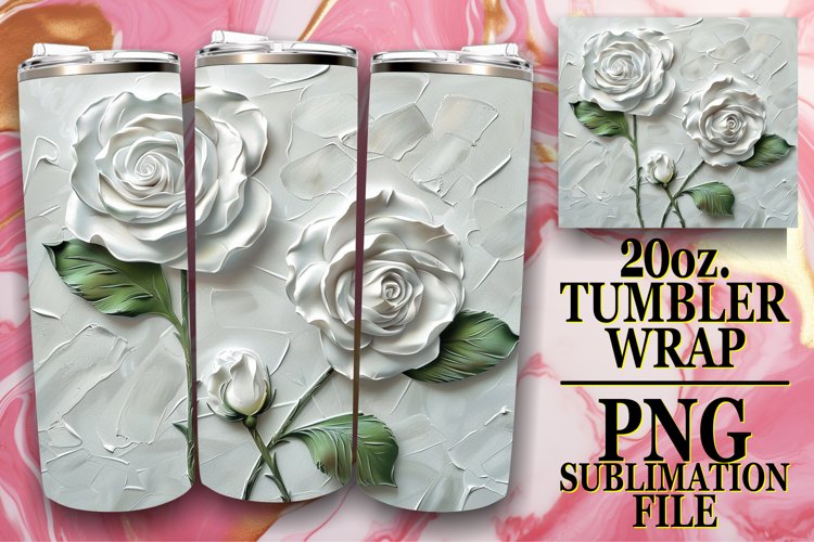 3D Petal Radiance: Sublimation 20oz Tumbler
