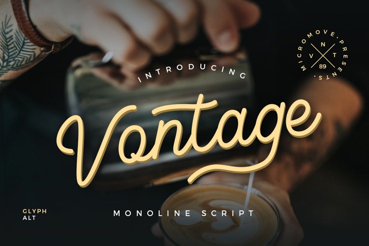 Vontage - Monoline Script example image 1