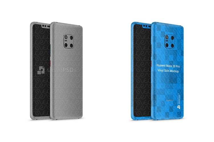 Huawei Mate 20 Pro Vinyl Skin Design Mockup 2018 Front-Back example image 1
