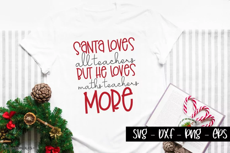 Santa's Loves All Teachers - Christmas Quotes