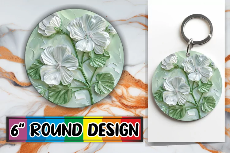 Petal Bliss: Sublimation Circle Design