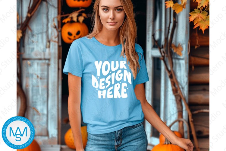 White Tshirt Mockup Image 16