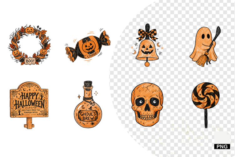 Doodle Halloween Clipart