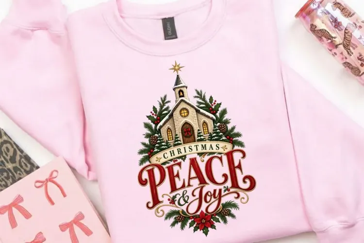 Christmas Peace & Joy PNG, Christian Christmas Church