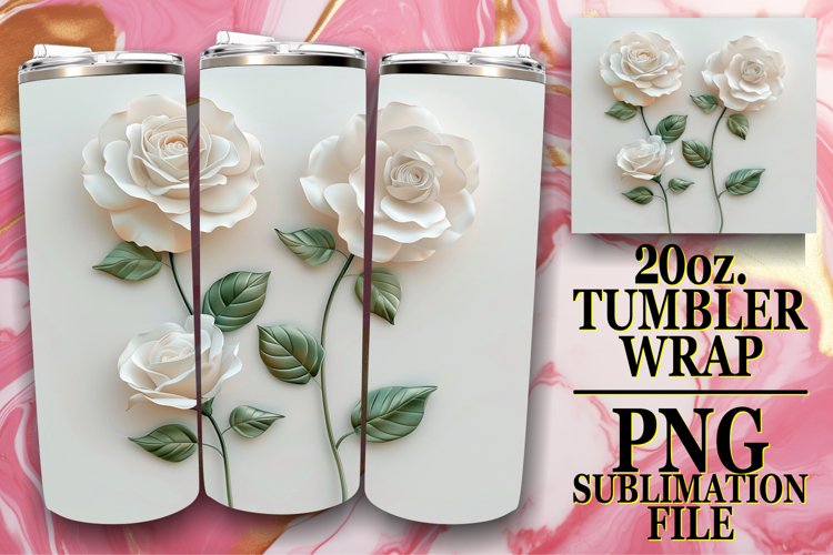 Petal Tranquility: Sublimation 20oz Tumbler