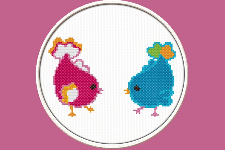 Pair of Birds - PDF Cross Stitch Pattern