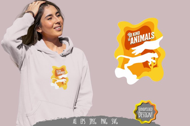 Be Kind to Animals for T-Shirt Design