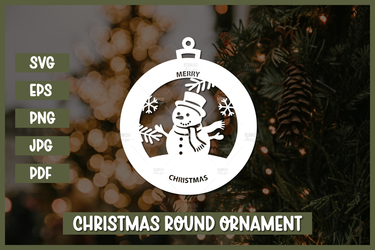 Round Christmas Ornament Svg Image 18