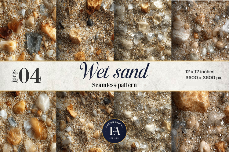 Wet Beach Sand Digital Paper 4 JPEG