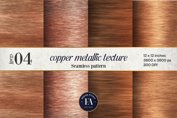 Copper Metallic Texture | Brushed Foil Background