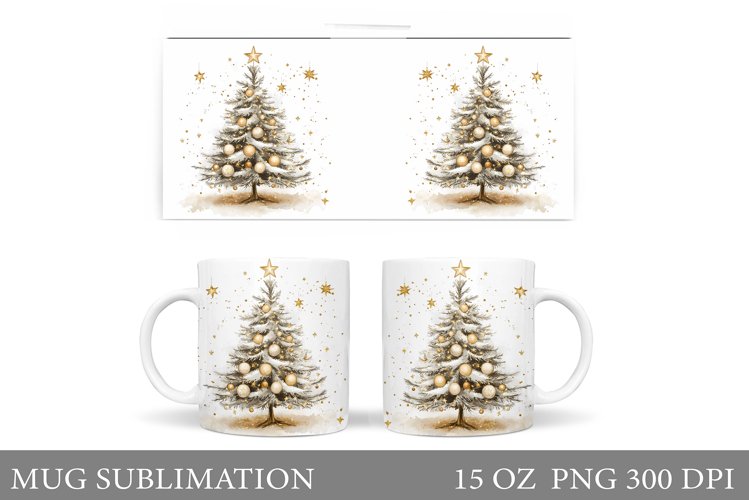 Christmas Tree Mug Sublimation. Christmas Tree Mug Design