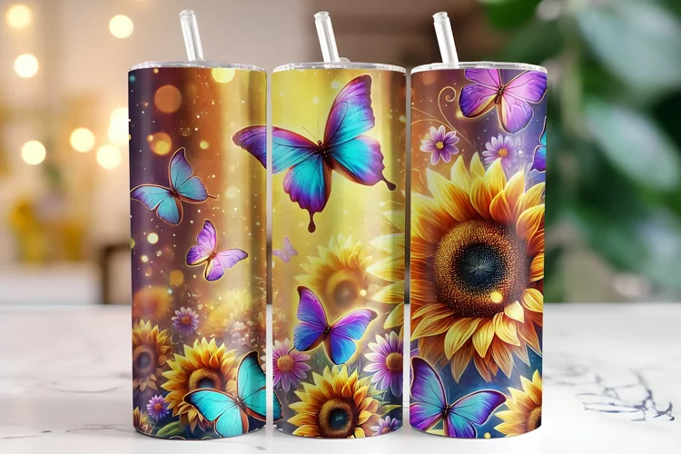 Flowers Tumbler Wrap | Sublimation | Tumblers