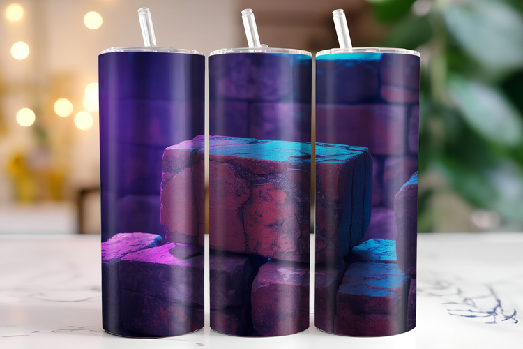 Neon Brick Tumbler Wrap | Sublimation | Tumblers