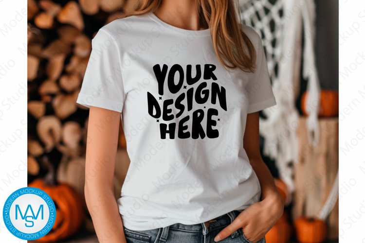 White Tshirt Mockup Image 15