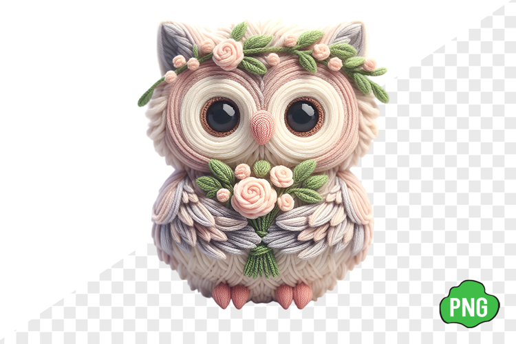 Whimsical Mother's Day Owl Clipart example image 1