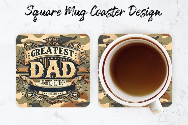 Greatest Dad Mug coaster | Coaster | Sublimation Design