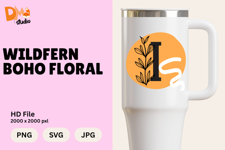 Wildfern Boho Floral Monogram