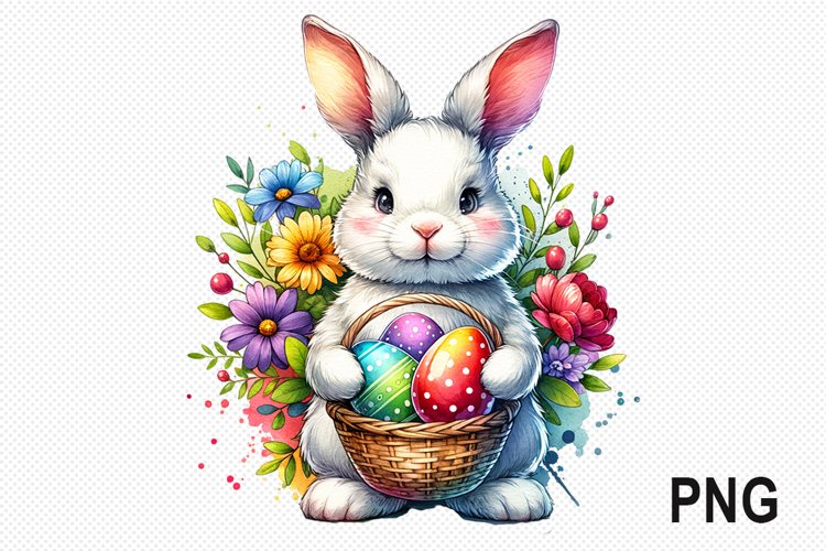 Easter Day Bunny Sublimation - Easter Day Clipart PNG Design