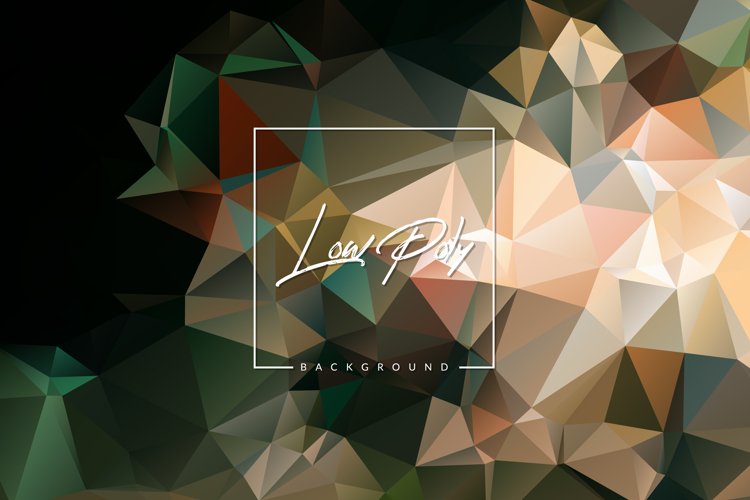 Low poly banner with geometric triangle shapes background