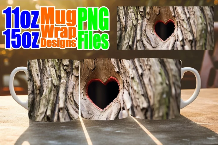 Customize Your Mug with 3D Love Hearts - Sublimation