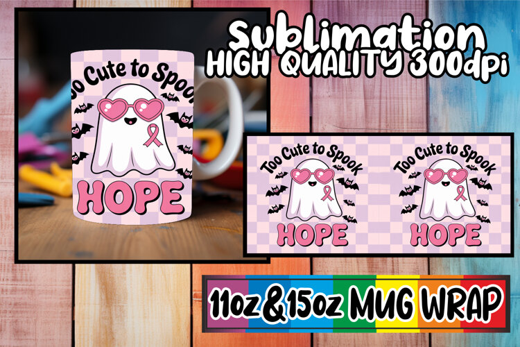 Playful joy 11oz 15oz mug wrap, Ghost Cancer example image 1