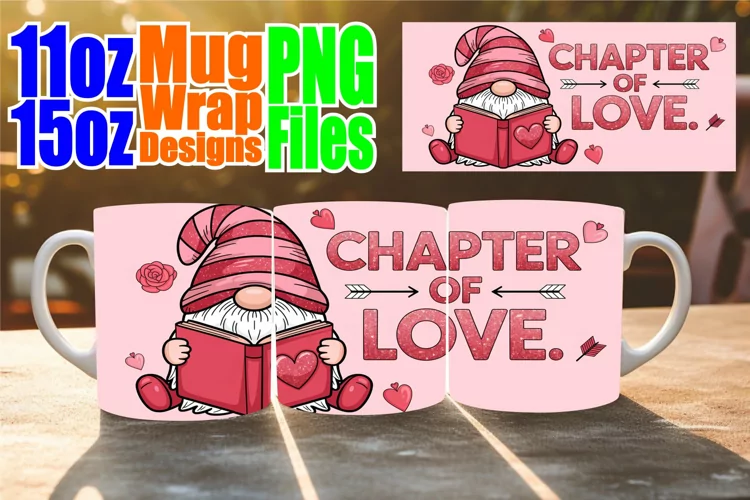 Bright love 11oz 15oz sublimation wrap, Valentines