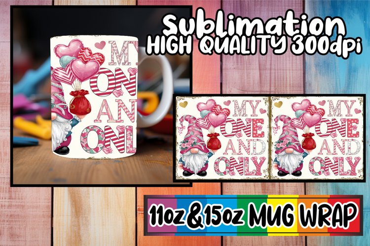Vibrant escapes 11oz 15oz sublimation wrap, Valenines example image 1