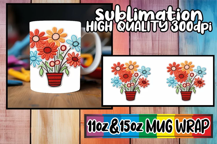 Heartfelt Stitches: 3D Valentine's Mug Cover