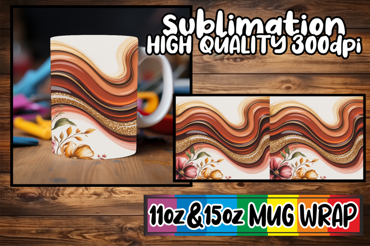 Hopeful horizons 11oz 15oz mug wrap, Pattern