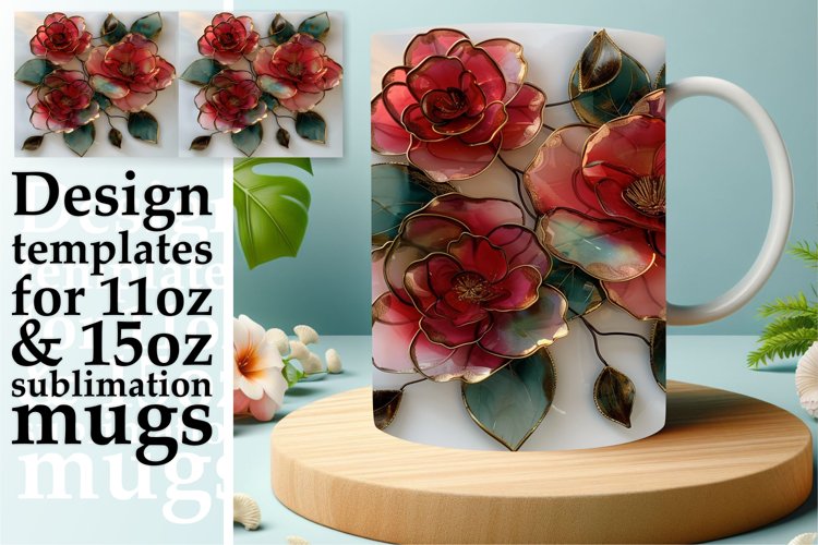Radiant Spring Blossom Mug Wrap: 3D Sublimation example image 1