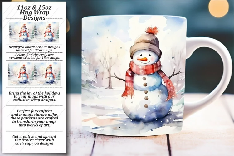 Sublime Snowman Charm: Mug Wrap Collection
