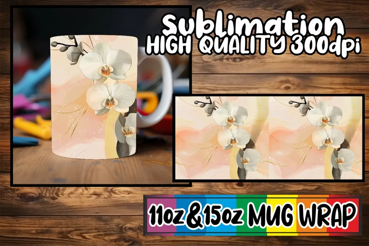 Cozy smiles 11oz 15oz sublimation wrap, Flower