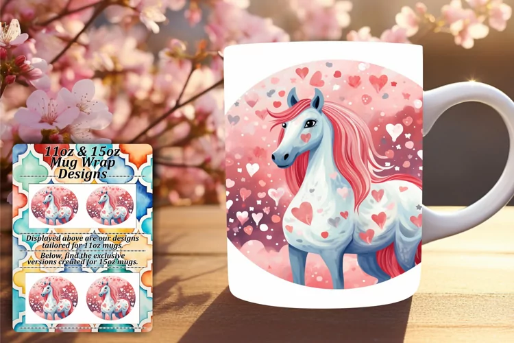 Whimsical Unicorn Magic Sublimation Mug Wrap