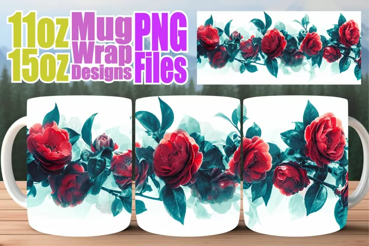 Radiant Petal Mug Wrap: Spring Sublimation