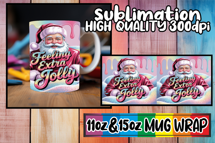 Joyful whispers 11oz 15oz sublimation wrap, Funny Santa