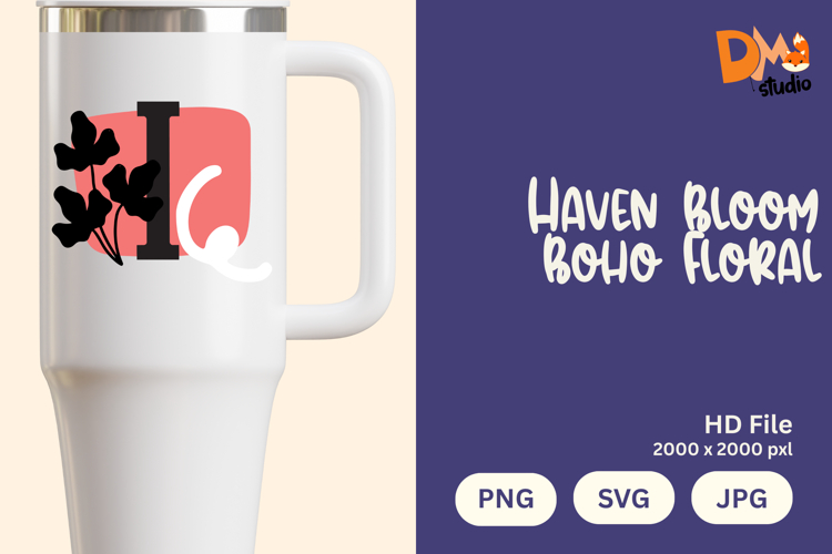 Haven Bloom Boho Floral Monogram