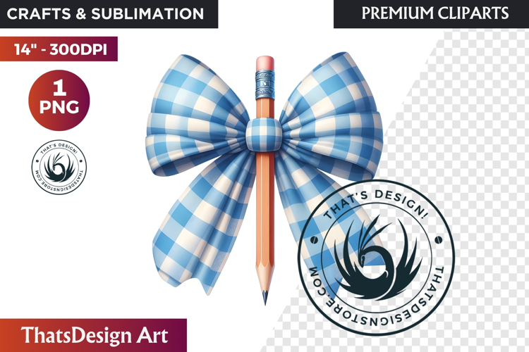 Pastel Coquette Pencil bow Clipart Girly School Supplies